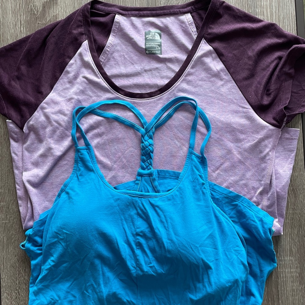Lot of 2 The North Face Women’s workout tops (L)
